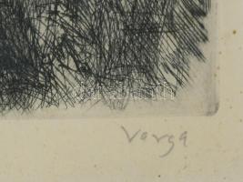 Varga Nándor Lajos (1895-1978): Reggel a Halászbástyán. Rézkarc, papír, jelzett, 29,5x39,5 cm. Apró ...