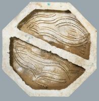 Zsolnay épületkerámia 10 db virágos, rombusz csempe ca 1900. mázas, kisebb kopásokkal, jó állapotban...