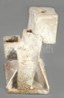 Brutalista iparművész gyertyatartó, m: 15 cm