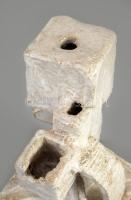 Brutalista iparművész gyertyatartó, m: 15 cm