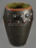 Pesthidegkúti bütykös váza, jelzés nélkül, hibátlan, m: 19 cm