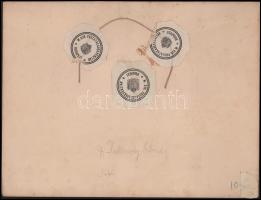 cca 1915 A Helka hajó a siófoki kikötőben, kartonra ragasztott fotó, hátoldalán a M. kir. Postatakar...