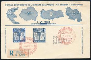 1940 Ajánlott helyi levél / Registered local cover "BEOGRAD"