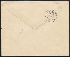 1940 Ajánlott expressz levél hétbélyeges bérmentesítéssel (hajtott) / Registered express cover with ...