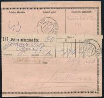 1920 Csomagszállító / Parcel card "RACJE"