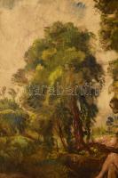 Hermann Lipót (1884-1972): Fürdőző aktok. Olaj, vászon. Jelezve balra lent. Javított. Dekoratív, sér...