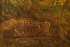 Hermann Lipót (1884-1972): Fürdőző aktok. Olaj, vászon. Jelezve balra lent. Javított. Dekoratív, sér...