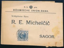 ~1880 Hírlapbélyeg teljes címszalagon / Complete wrapper with newspaper stamp, "SAGOR"