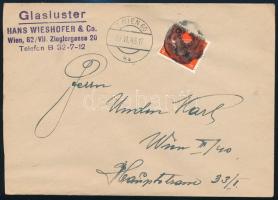 1945 Helyi levél néma bélyegzéssel / Local cover with silent postmark, "WIEN"