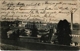 1909 Goricane, Görtschach; general view with factory (pin marks)
