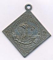 DN csegely formájú Sárkányölő Szent György ezüstözött bronz érem füllel (31x31mm) T:XF