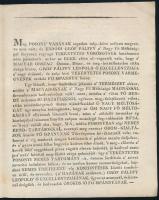 1822 Gróf Pálffy Leopold (Lipót) (1746-1825) Pozsony (Felvidék) kir. várának örökös kapitánya főispá...