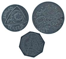 Német Birodalom / Weimari Köztársaság / Halle, Düren, Crailsheim 1918-1920. 10pf Fe (2xklf) + 5pf szükségpénz T:XF-VF German Empire / Weimar Republic / Halle, Düren, Crailsheim 1918-1920. 10 Pfennig Fe (2xdiff) + 5 Pfennig necessity money (notgeld) C:XF-VF