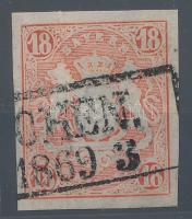 Bajorország 1867 Mi 19 luxus darab RRR! Pfenninger és Bühler vizsgálójellel (Mi EUR 220.-)