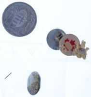 1943. 5P Al "Horthy Miklós születésének 75. évfordulójára" + 4db kanadai jelvény T:AU