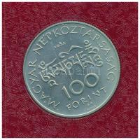 1984. 100Ft alpakka "Körösi Csoma Sándor" bordó műbőr tokban, tanúsítvánnyal T:BU Adamo EM...