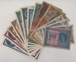 15db-os, egy kivétellel mind magyar Pengő bankjegy, közte 1946. 10.000.000AP T:F,VG közte szép papír