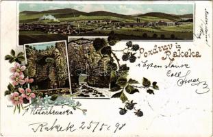 1898 Rakek, Recchio; Skocjan, general view. Art Nouveau, floral, litho (r)