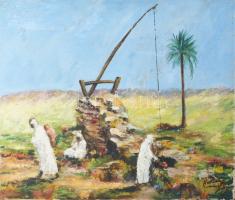 Olvashatatlan jelzéssel (Camille Vailet?), XX. sz. második fele: Oázis. Olaj, farost. 46x55 cm