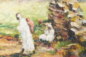 Olvashatatlan jelzéssel (Camille Vailet?), XX. sz. második fele: Oázis. Olaj, farost. 46x55 cm