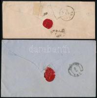 1858 2 db levél: 10kr II. típus + 15kr bérmentesítéssel / Mi 14 + 15 on 2 covers, "PRESSBURG&qu...