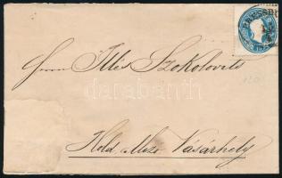 ~1861 15kr levélen / Mi 22 on cover, "PRESSBURG" - HOLD.M.VÁSÁRHELY"