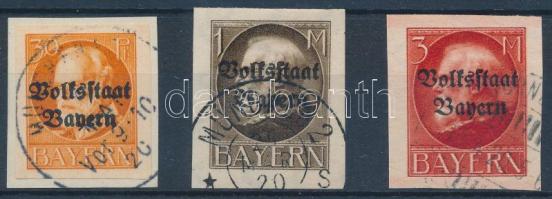 Német Államok Bayern 1919 Mi 123B, 128B, 130B (Mi EUR 110.-)