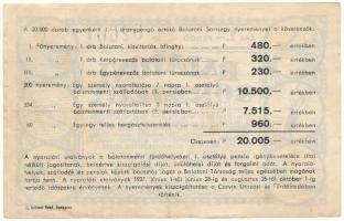 1937. "Balatoni sorsjegy" sorsjegy 1P értékben, "02061" sorszámmal T:F
Hungary ...