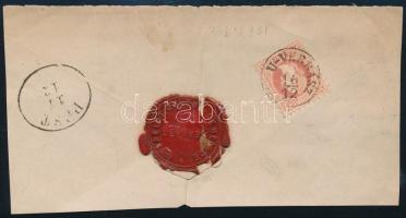 ~1867 5kr levélhátlapon / Mi 37 on the backside of a cover, "U-VERBÁSZ" (Gudlin 300 p)