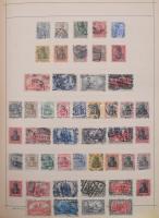 Schaubek régi album, benne rengeteg európai és tengerentúli bélyeg, sok érdekes és jó kiadással, de ...