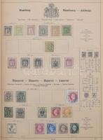 Schaubek régi album, benne rengeteg európai és tengerentúli bélyeg, sok érdekes és jó kiadással, de ...