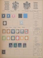 Schaubek régi album, benne rengeteg európai és tengerentúli bélyeg, sok érdekes és jó kiadással, de ...