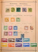 Schaubek régi album, benne rengeteg európai és tengerentúli bélyeg, sok érdekes és jó kiadással, de ...