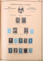 Schaubek régi album, benne rengeteg európai és tengerentúli bélyeg, sok érdekes és jó kiadással, de ...