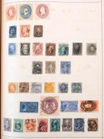 Schaubek régi album, benne rengeteg európai és tengerentúli bélyeg, sok érdekes és jó kiadással, de ...