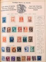 Schaubek régi album, benne rengeteg európai és tengerentúli bélyeg, sok érdekes és jó kiadással, de ...