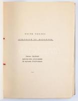 Török Sándor: Kököjszin és Bobojsza. Furcsa történet egészen kis gyerekeknek és egészen felnőtteknek. (Gépelt kézirat.) A szerző, Török Sándor (1904-1985) író, műfordító, újságíró által Keresztúri Irén, Székely Árpád (1924-1988) orvos, belgyógyász felesége részére dedikált! [Bp.], 1962, szerző, 144+[1] p.+ 26 (képek, részben színes) t. Zsinórfűzéses vászonkötésben.