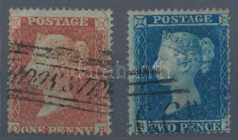 Nagy-Britannia 1855 Mi 10A-11A, RR! (Mi EUR 300.-) (1-2 rövidebb fog / short perfs.)