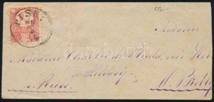 1871 5kr levélen / Mi 10 on cover, "PISKI" (Gudlin 400 p)