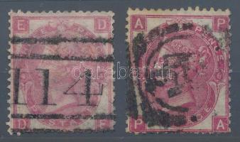 Nagy-Britannia 1867 Mi 28 (Pl 4a ritka és Pl 6, a 4-es lemezjelzéses javított) (min. Mi EUR 150.-)