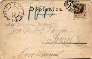 1899 Celje, Cilli; Cesarja Jozefa trg, Narodni dom / square, National House (EK)
