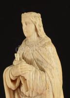 Csont Szent István faragvány, m: 11,5 cm