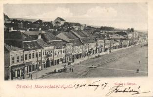 Marosvásárhely main square with tobacconist shop