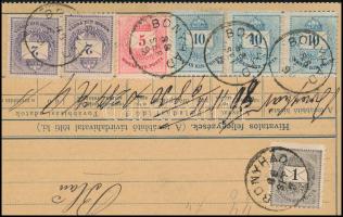 1888 35kr díjjegyes zárt távirat lap Svájcba, 11 szavas (szavanként 4kr azaz 44kr + alapdíj 30kr + 1...