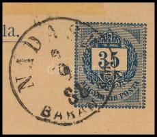 1888 35kr díjjegyes zárt távirat lap Svájcba, 11 szavas (szavanként 4kr azaz 44kr + alapdíj 30kr + 1...