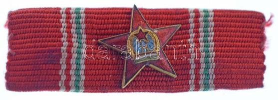 1949. "Magyar Népköztársasági Érdemrend arany fokozata" zománcozott, aranyozott bronz kitüntetés miniatűrje szalagsávval (15mm) T:AU Hungary 1949. "Order of Merit of the Hungarian People's Republic, Golden Grade" enamelled, gilt bronze miniature decoration, with ribbon (15mm) C:AU NMK 534.