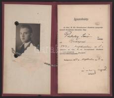 1933-1936 Pataki Jenő (1914-1996) színművész leckekönyve az Orsz. M. Kir. Színművészeti Akadémián fo...