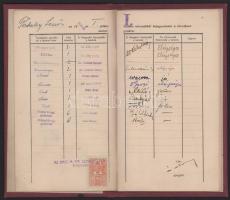 1933-1936 Pataki Jenő (1914-1996) színművész leckekönyve az Orsz. M. Kir. Színművészeti Akadémián fo...