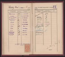 1933-1936 Pataki Jenő (1914-1996) színművész leckekönyve az Orsz. M. Kir. Színművészeti Akadémián fo...
