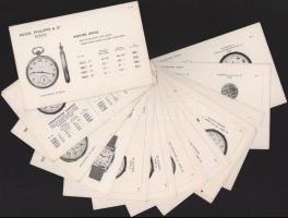 1929 A vájci Patek Philippe &amp; Co. óragyártó cég termékeinek árlapjai, 6p+19 kartonlap oldal ...